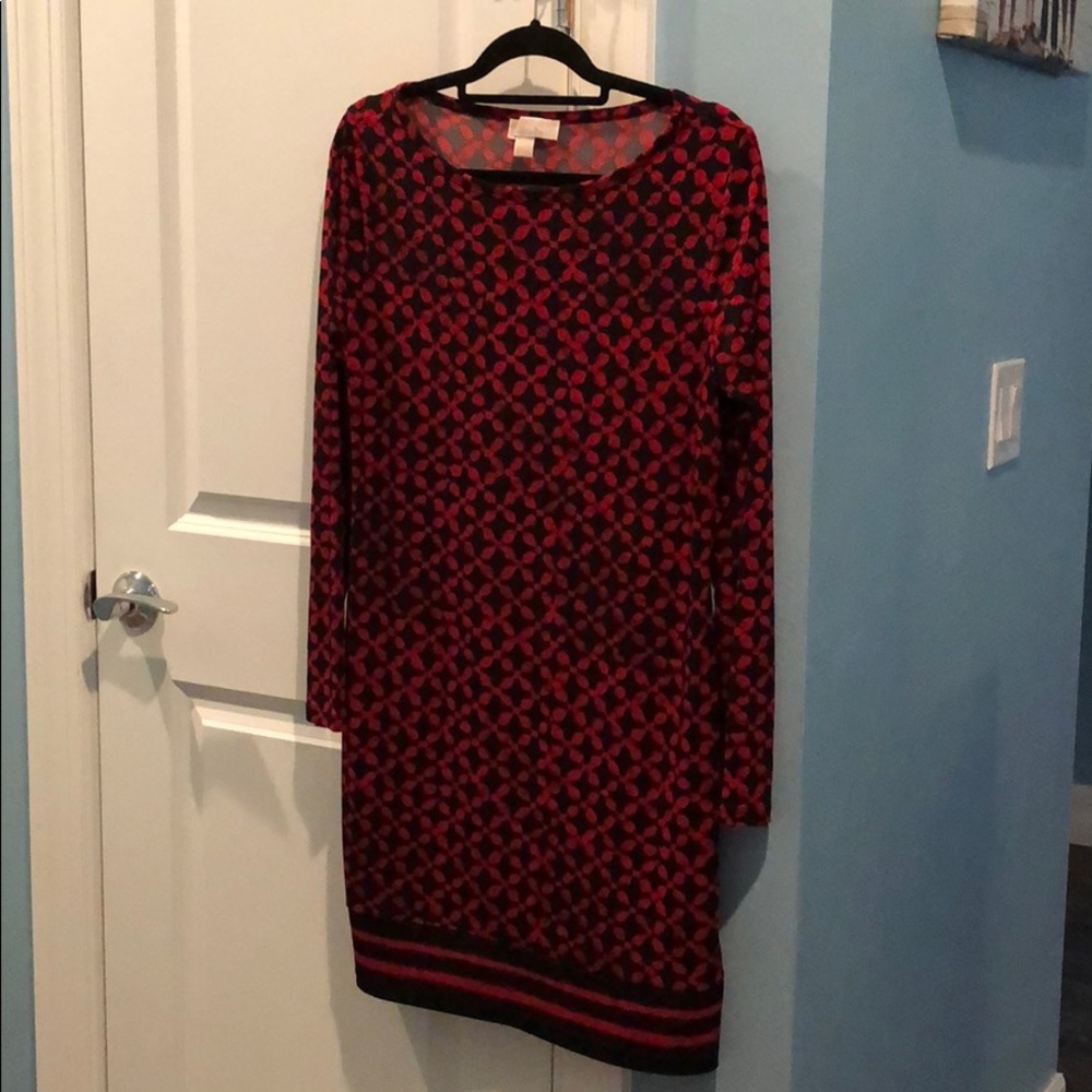 red and black dress